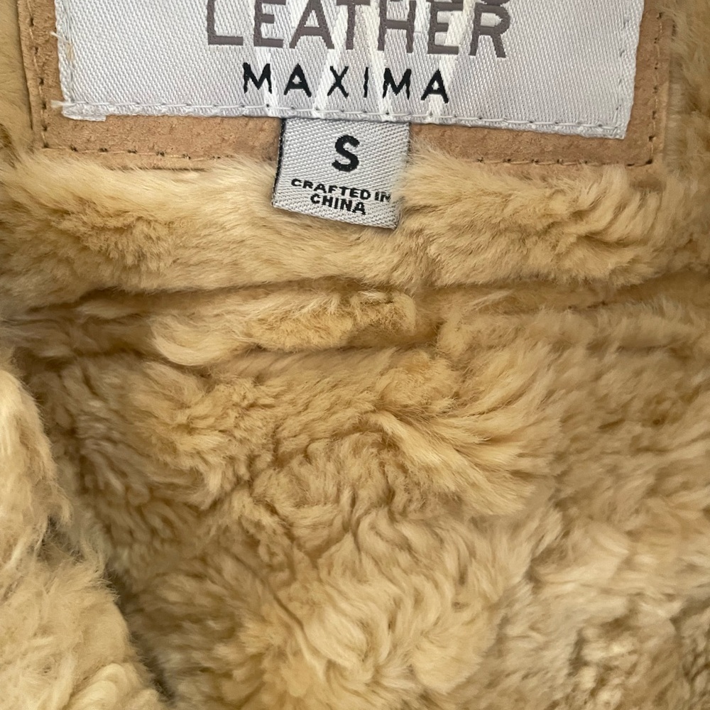Tan Shearling Jacket - image 7